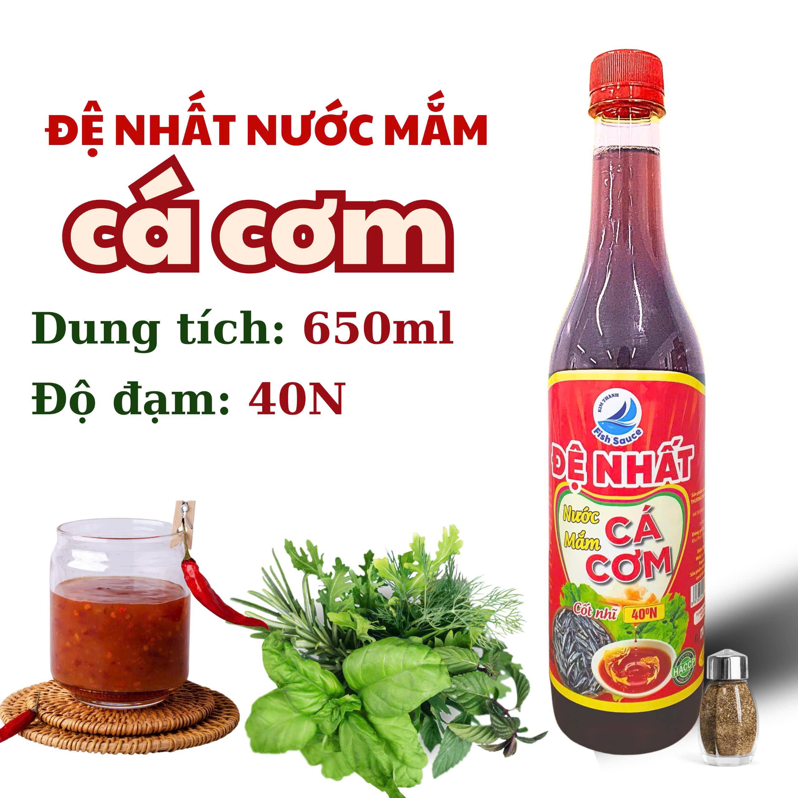 ĐỆ NHẤT NƯỚC MẮM CÁ CƠM 40N - 650ml