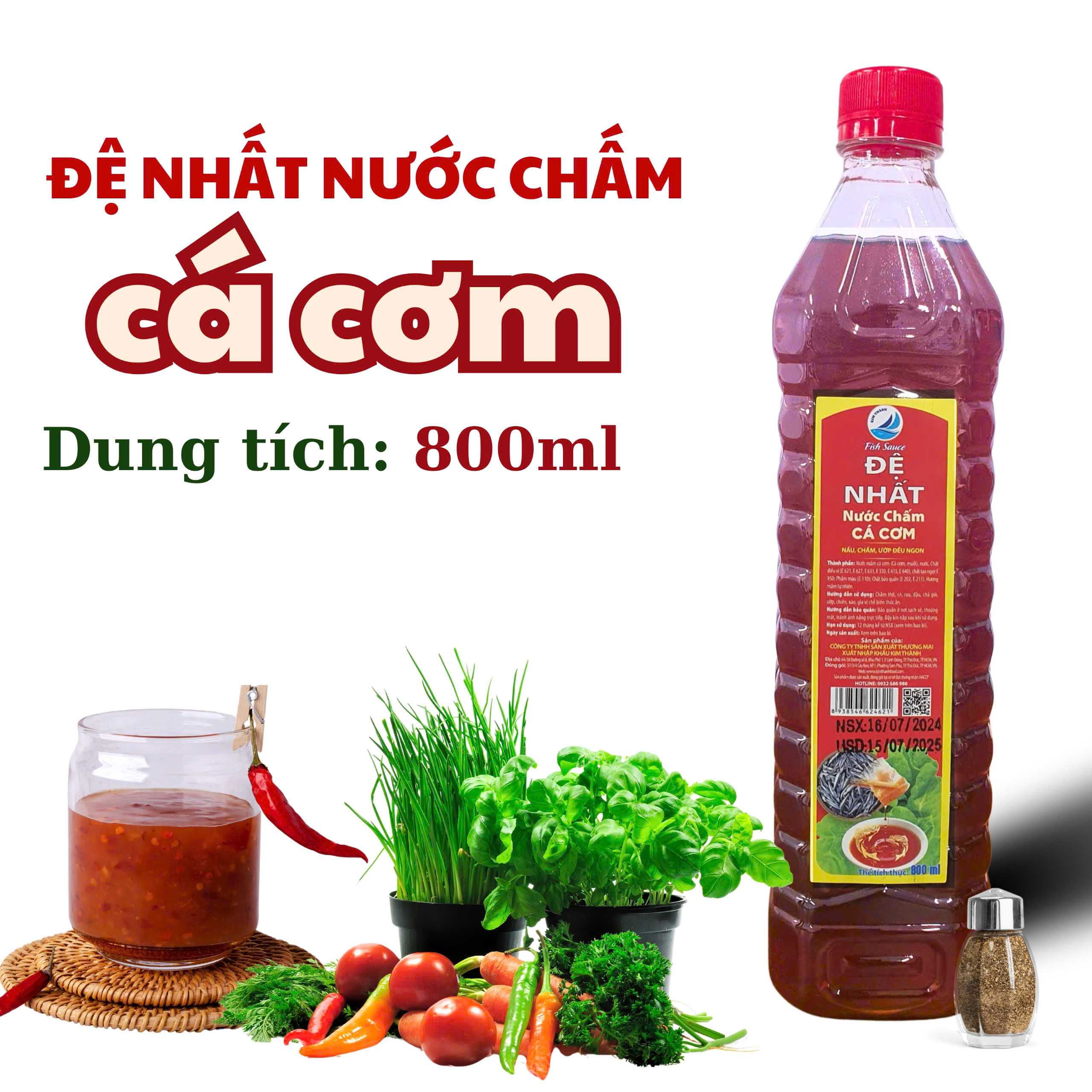 ĐỆ NHẤT NƯỚC CHẤM CÁ CƠM 800ml